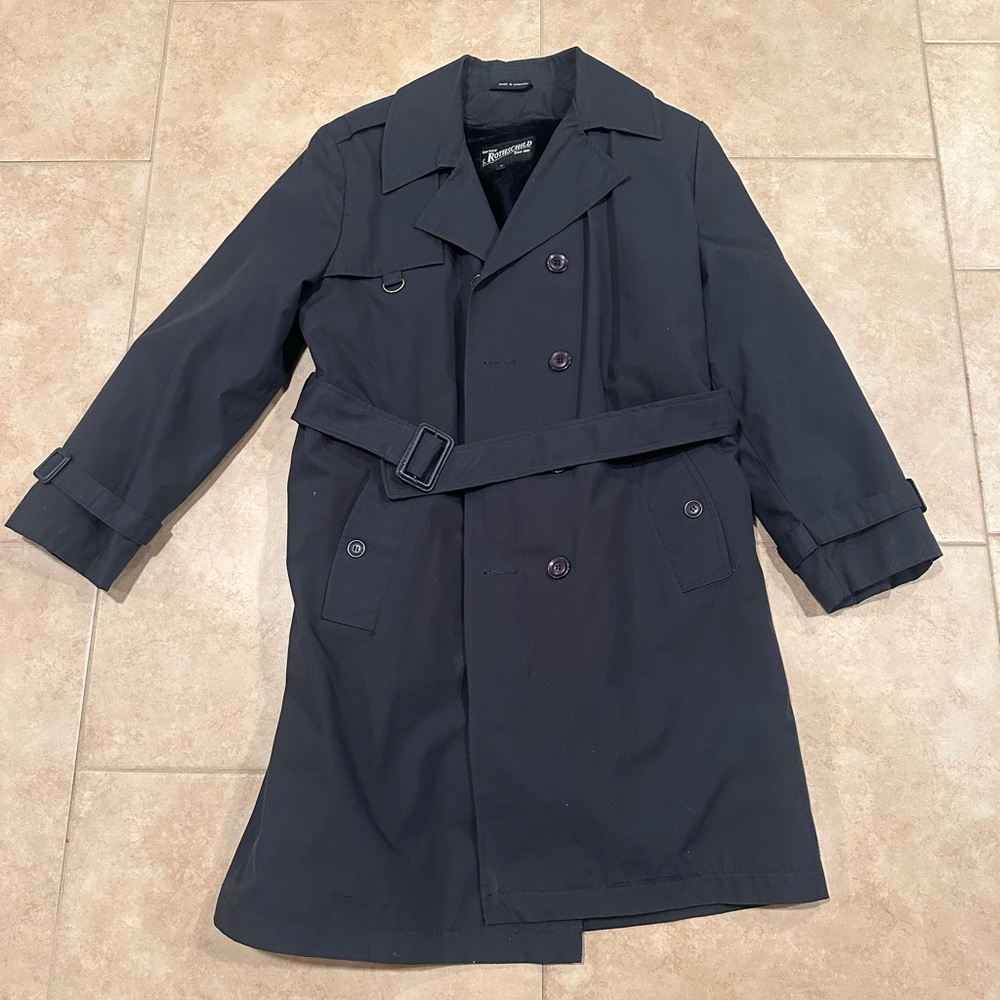 Women’s Rothschild Dark Gray Trench Coat with Removable Faux Fur Lining